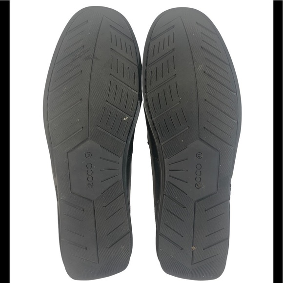 - ECCO Classic Black Moccasin 2.0 Leather Loafers Slip-on Timeless - Picture 7 of 11